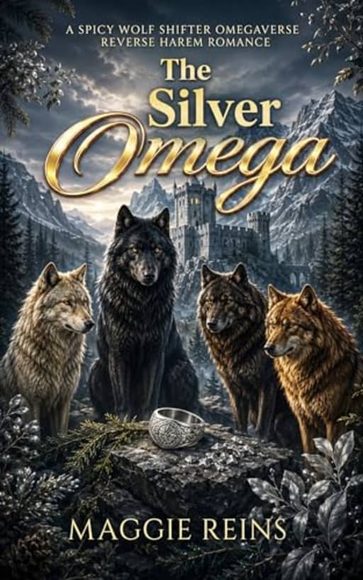 The Silver Omega: A Spicy Wolf Shifter Omegaverse Reverse Harem Romance (Throne of Treachery Book 3), by Maggie Reins