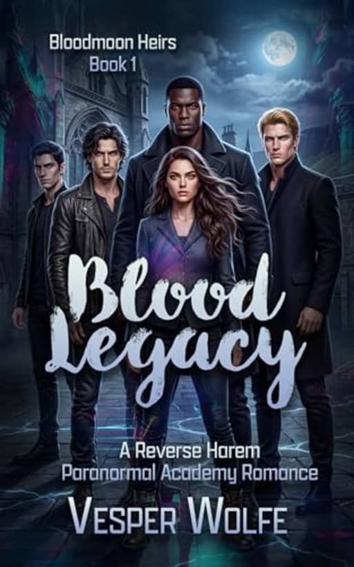 Blood Legacy: A Reverse Harem Paranormal Academy Romance (Bloodmoon Heirs Book 1), by Vesper Wolfe