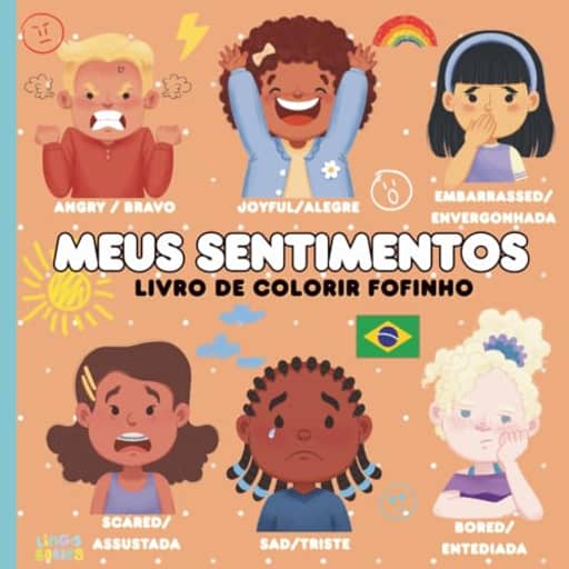 Meus sentimentos - Livro de colorir fofinho: Simple Cute Cozy Coloring - Brazilian Portuguese English - Diverse Characters, Easy and Simple Designs for Relaxation (Portuguese Edition), by Marisa J Taylor