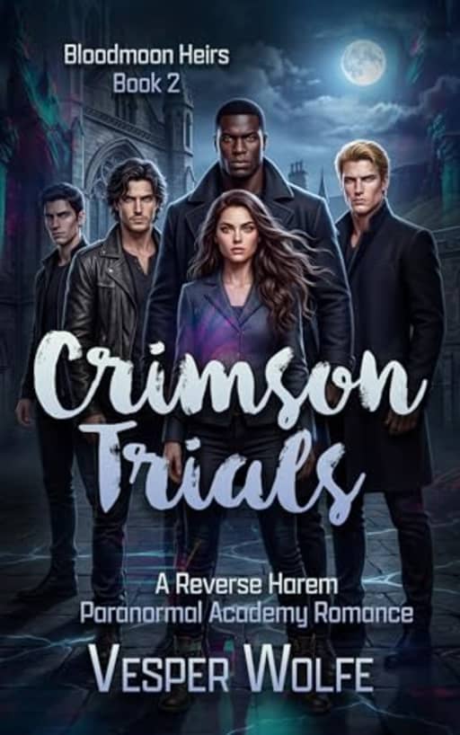 Crimson Trials: A Reverse Harem Paranormal Academy Romance (Bloodmoon Heirs Book 2), by Vesper Wolfe