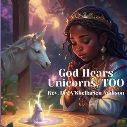 God Hears Unicorns, TOO: Cute story of Laiyah the Unicorn learning about prayer, by Rev. Dr. A'Shellarien Addison