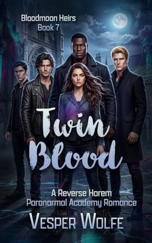 Twin Blood: A Reverse Harem Paranormal Academy Romance (Bloodmoon Heirs Book 7), by Vesper Wolfe