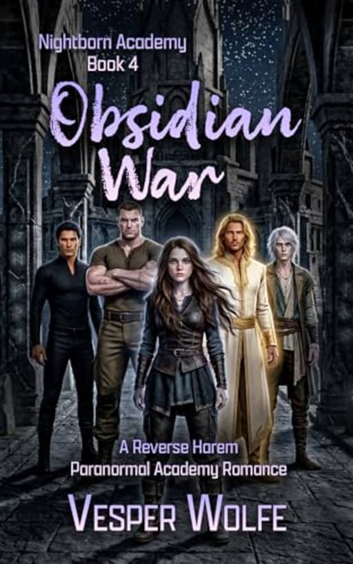 Obsidian War: A Reverse Harem Paranormal Academy Romance (Nightborn Academy Book 4), by Vesper Wolfe