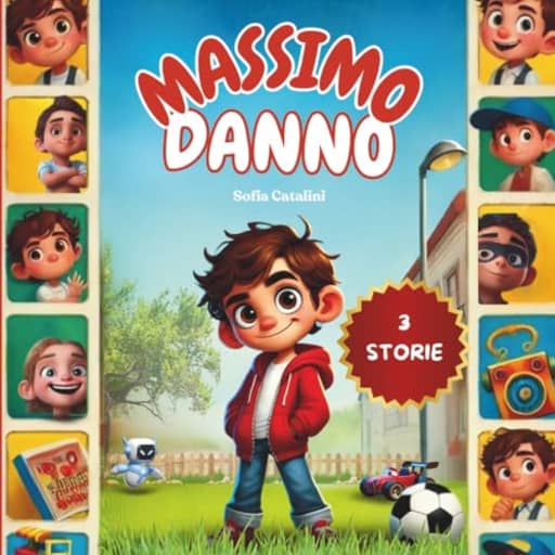 Massimo Danno: TRE STORIE Divertenti di un MONELLO dal CUORE D'ORO/INVENTA STORIA INCLUSO+QUIZ/PER BAMBINI MONELLI, by Sofia Catalini