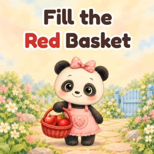 Fill the Red Basket: A Seek and Find Color Book for Toddlers 1-3  Point, Name, Find (Toddler Seek and Find), by Panda Chan Books