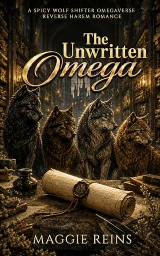 The Unwritten Omega: A Spicy Wolf Shifter Omegaverse Reverse Harem Romance (Throne of Treachery Book 6), by Maggie Reins