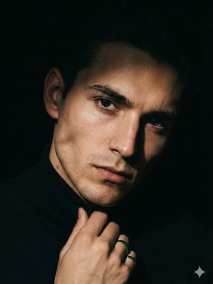 AI-generated studio portrait