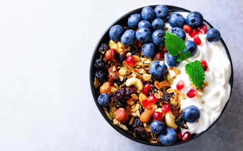 Greek Yogurt Parfait with Berries and Nuts