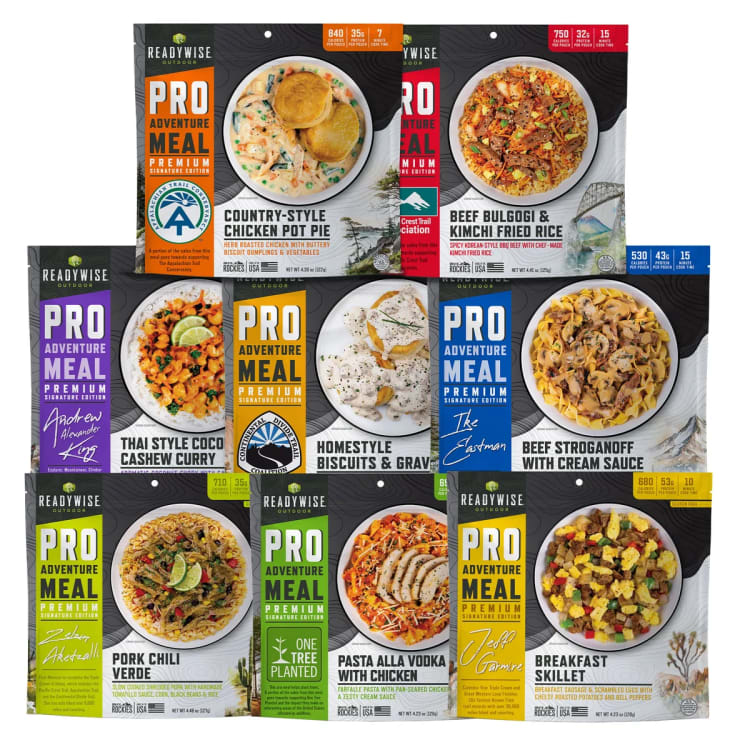 ReadyWise Outdoor Pro Meal Sampler Pack - 8 Premium Camping Meals