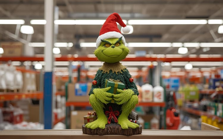 Grinch Tree-Stealin' Statue