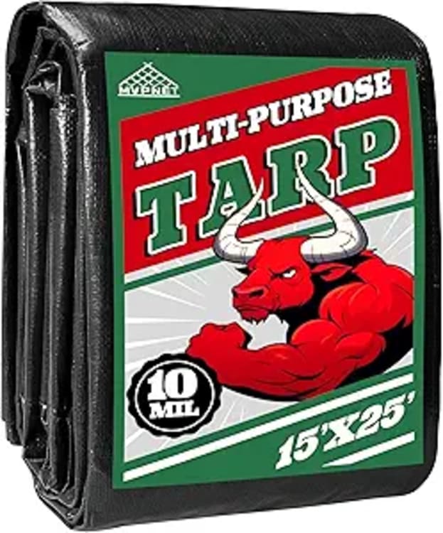 Heavy-Duty Tarp & Plenty of Cordage
