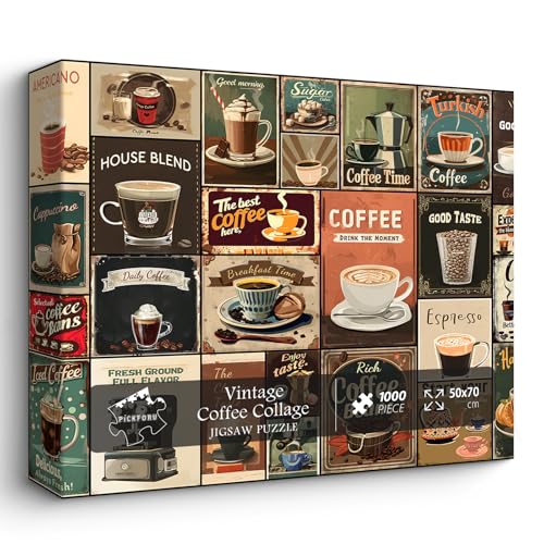 Vintage Coffee Collage Puzzle