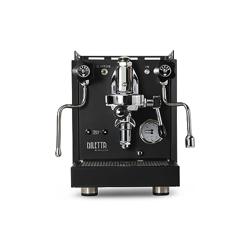 Diletta Bello+ Espresso Machine | E61 | PID Temperature Control | Shot Timer | Programmable Preinfusion | Handmade In Italy (Black)