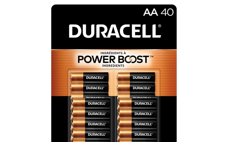 Duracell Coppertop Alkaline AA Batteries, 40-count