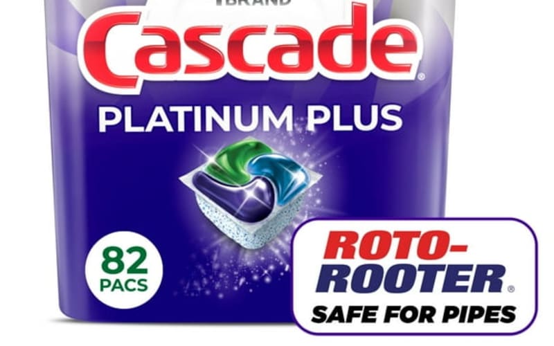 Cascade Platinum Plus ActionPacs Dishwasher Detergent Pacs, Fresh, 82 ct.