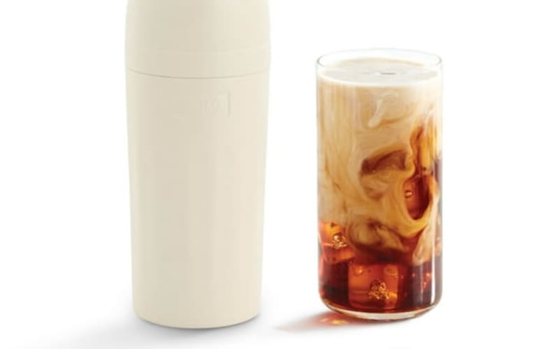 Dash Brew2Go Portable Cold Brew System, Single Serve, 10 Minute Brew, Rechargeable, with Travel Lid and Straw, Cream
