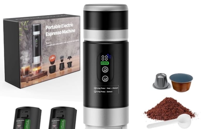 Fimilo Portable Espresso Maker, 3-in-1 20 Bar Mini Coffee Makers with 2 x 7500mAh Battery