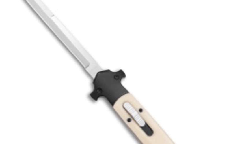 Mago D/A Italian Stiletto Auto OTF Knife White Ivory (5.75