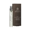 Eau de parfum reisepåfyll, Molton Brown (Sunlit Clementine & Vetiver), klar sprayflaske, 7,5 ml, brun eske.