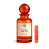 Eau de Parfum fra Question of Time (Cherry on Top), ravfarget glassflaske med etikett, inkluderer liten prøveflaske