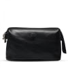Benjamin Barber Black Leather Toilet Bag
