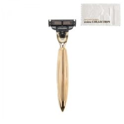 Benjamin Barber Shaving Razor Mach3 Gold - Retro Collection