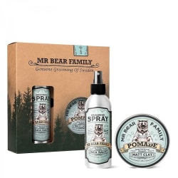 Mr Bear Family Mr Bear Kit - Sea Salt Spray & Matt Clay Pomade Springwood