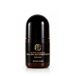 Antiperspirant från Benjamin Barber (barock), svart roll-on-behållare med gulddetaljer, 24-timmarsformel