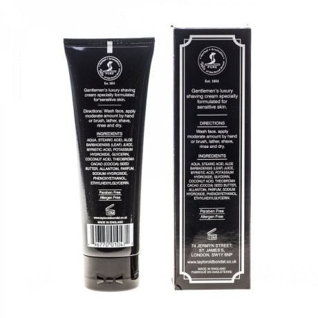 Taylor of Old Bond Street Jermyn Street Collection Shaving Cream for Sensitive Skin Tube