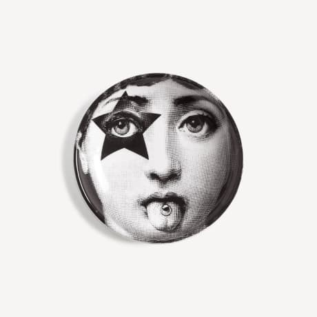 Fornasetti Round ashtray Tema e Variazioni n.381 black/white