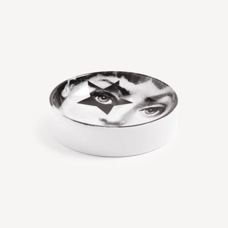Fornasetti Round ashtray Tema e Variazioni n.381 black/white