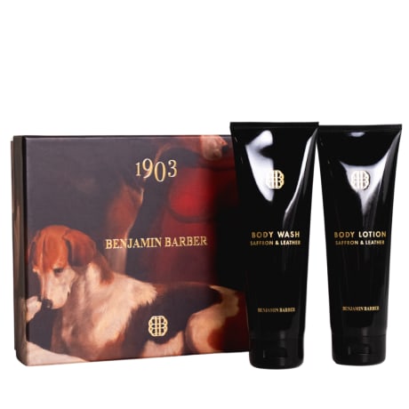 Benjamin Barber Gift Box Saffron & Leather - Shower Gel & Body Lotion