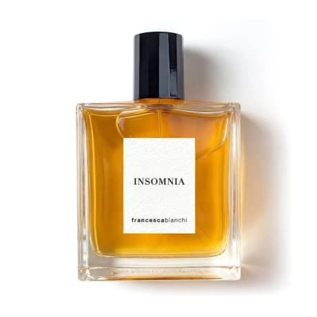 Parfum, Francesca Bianchi (Insomnia), flacon en verre transparent avec bouchon noir, Eau de Parfum, 30ml