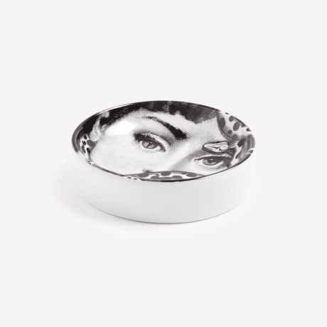 Fornasetti Round ashtray Tema e Variazioni n.383 black/white