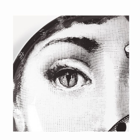 Fornasetti Round ashtray Tema e Variazioni n.383 black/white