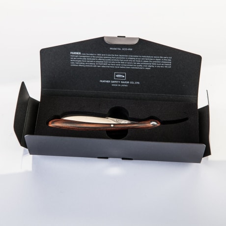 Feather Artist Club DX Teak Handle Professional Razor for disposable blades