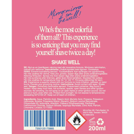 Mirrorflex Pink Shave Foam