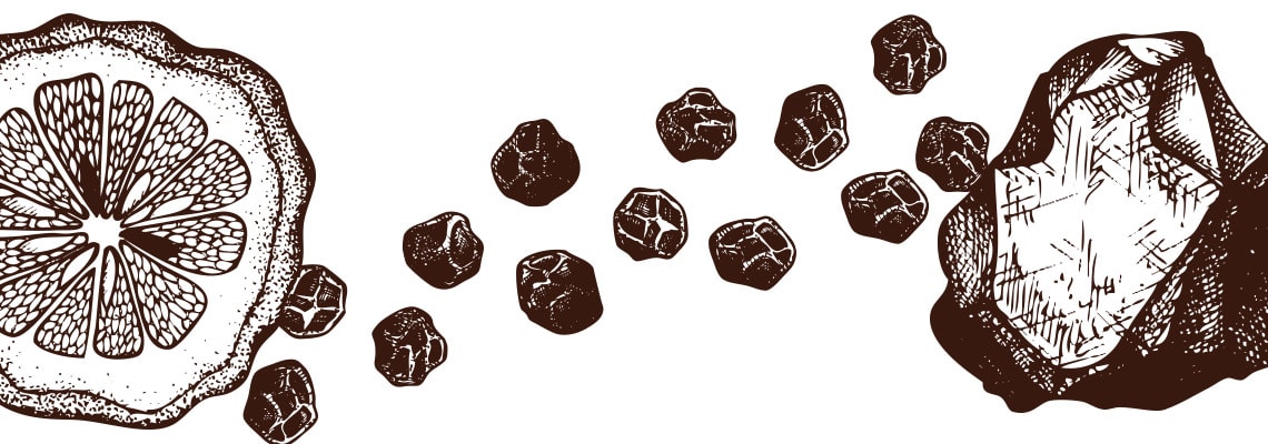 Bergamotte schwarzer Pfeffer und Bernstein