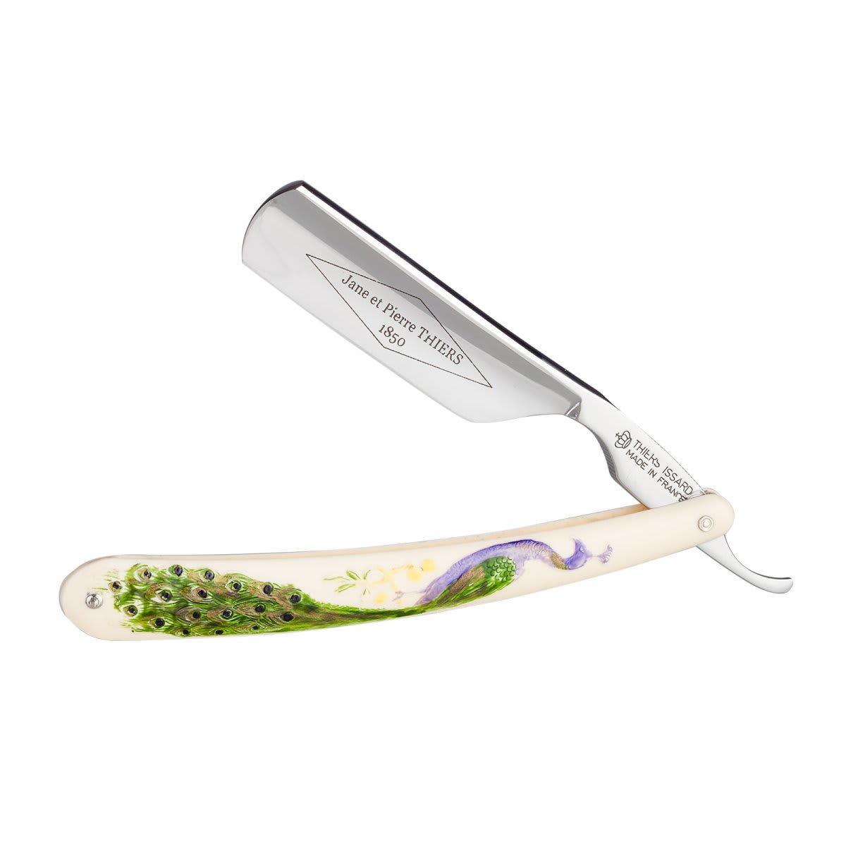 Thiers-Issard Sabatier Razor Peacock One Side Colour Grelot