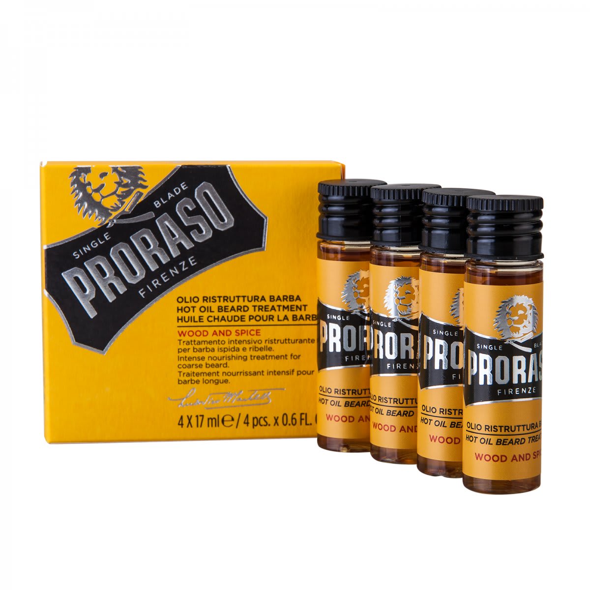 Proraso Hot Oil Beard Treatment (Bartbehandlung) 4×17 ml