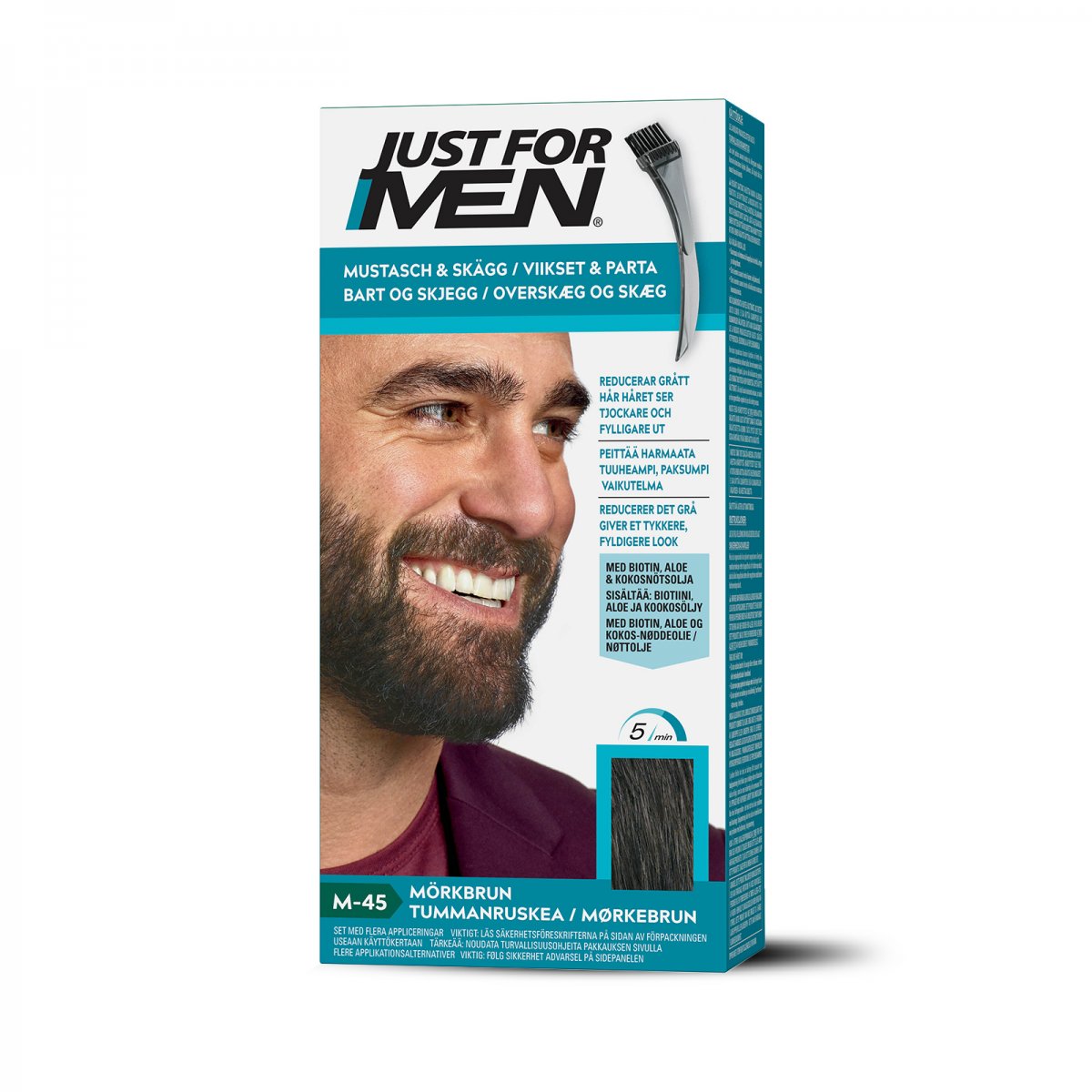 Just For Men Skjegg- og kinnskjeggfarge – Mørkebrun