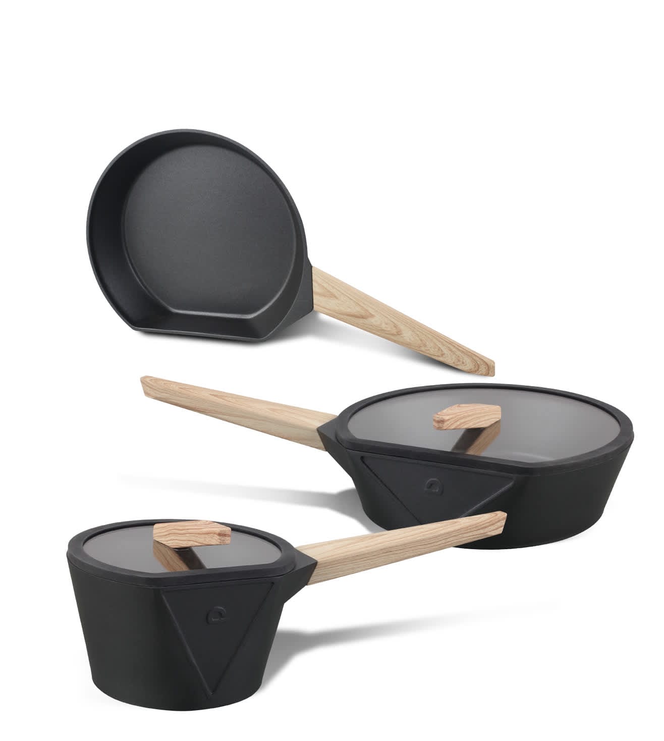 Fry Pan, Saute Pan and Sauce Pan Combo with Glass Lid