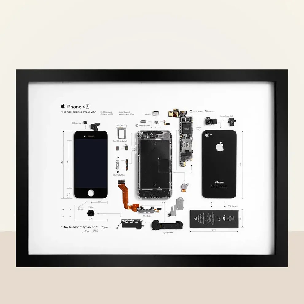 iPhone 4s Teardown Framed Art