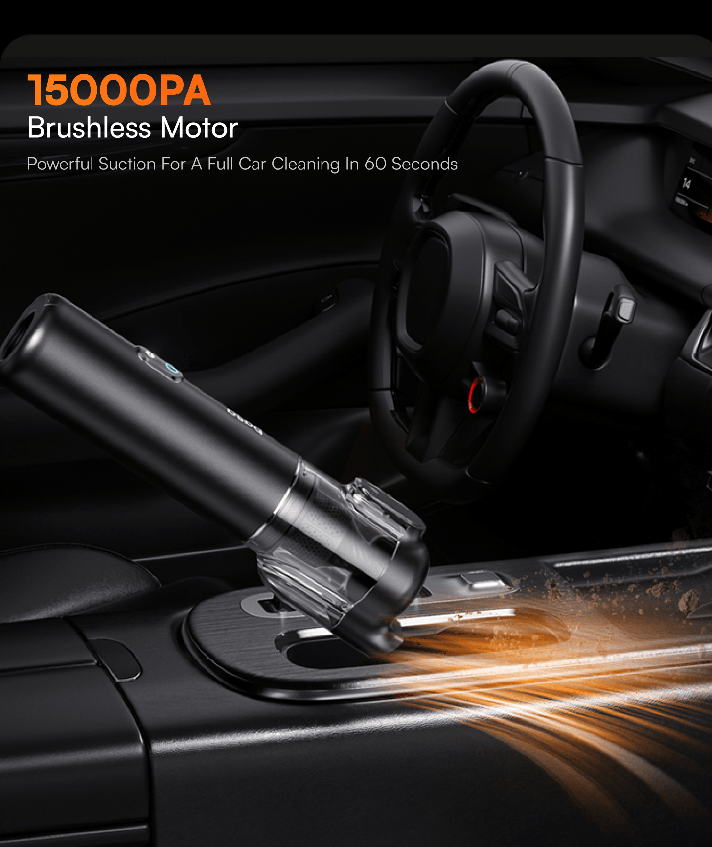 BASA M4 Cordless Car Vacuum Cleaner with 15000Pa Suction