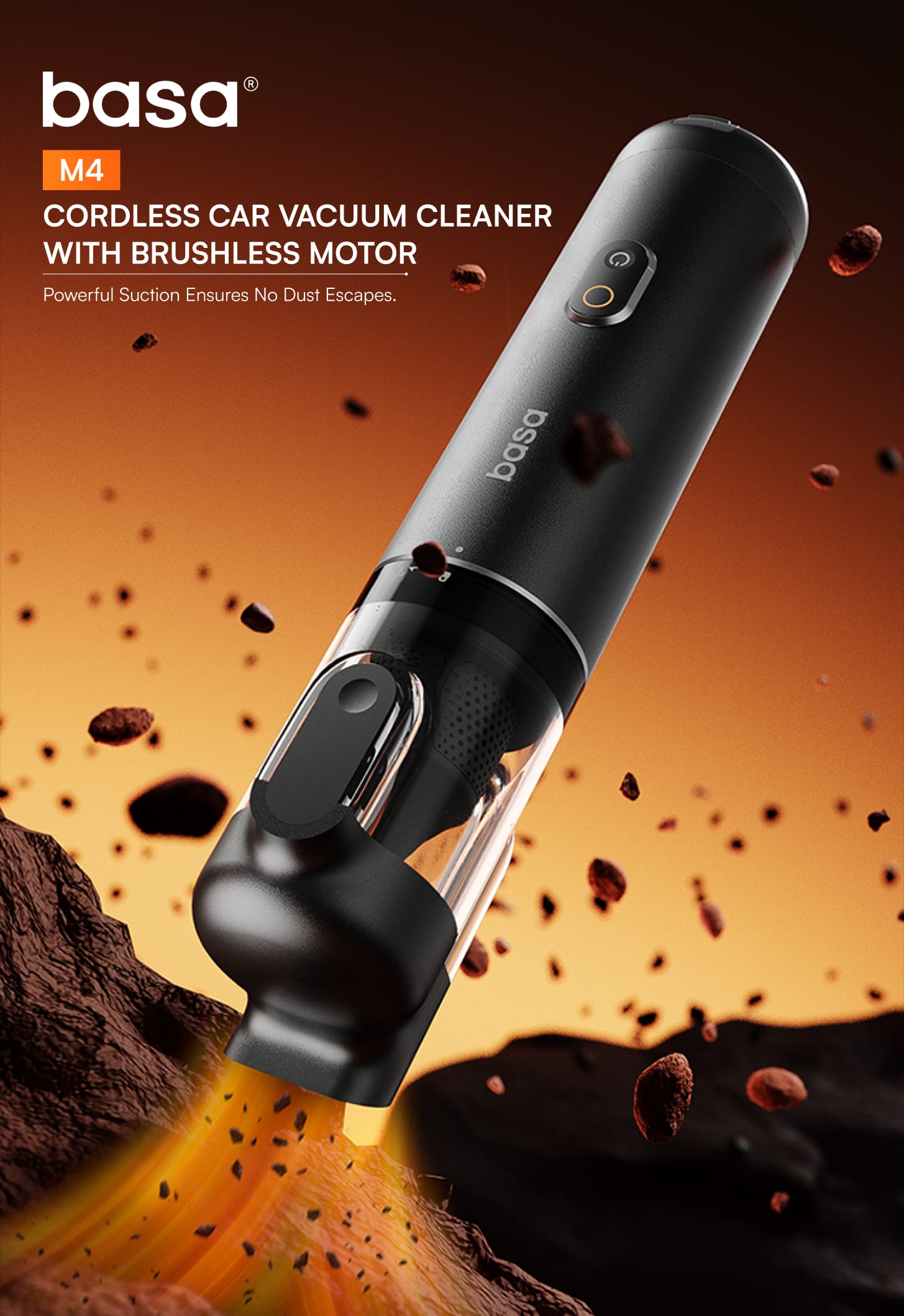 BASA M4 Cordless Car Vacuum Cleaner with 15000Pa Suction