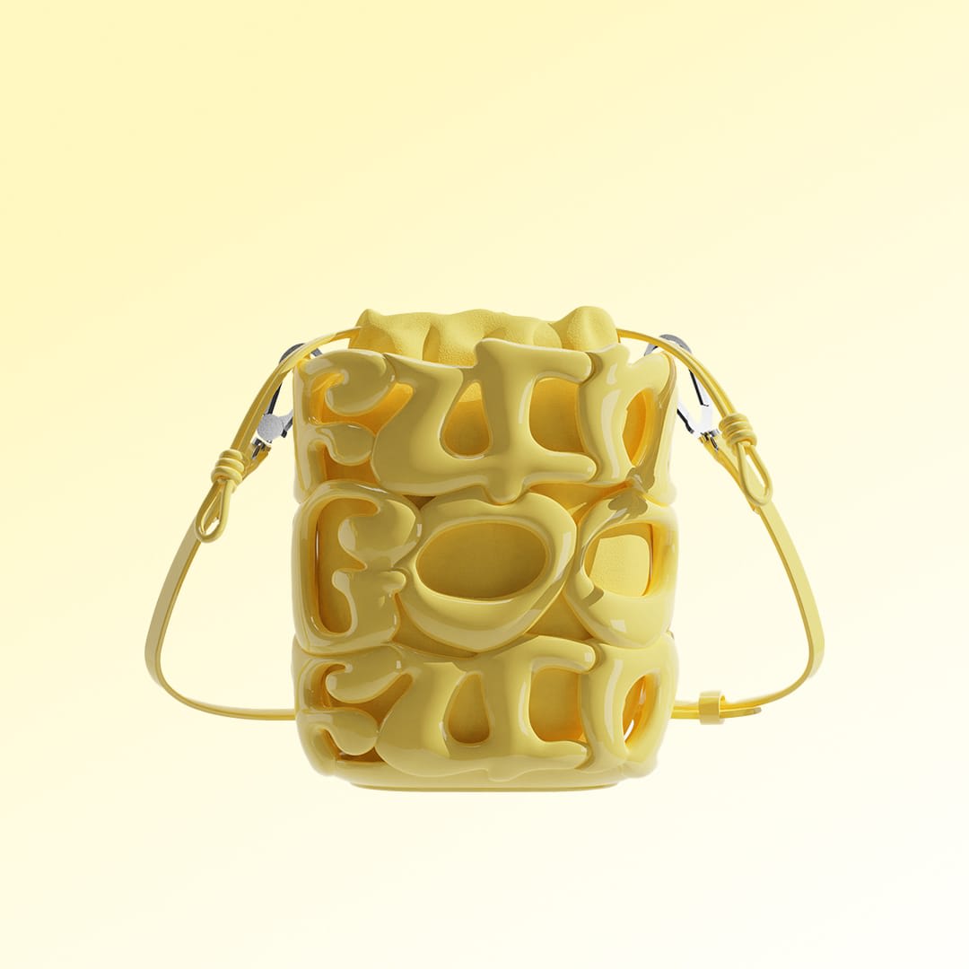 3D Letter Hollow Shoulder Font Bag