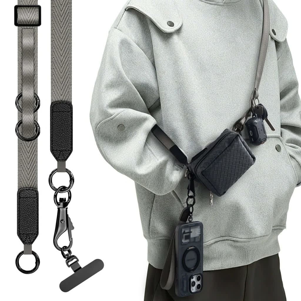 Phone Lanyard Kit with Wallet Pouch & Adjustable Strap