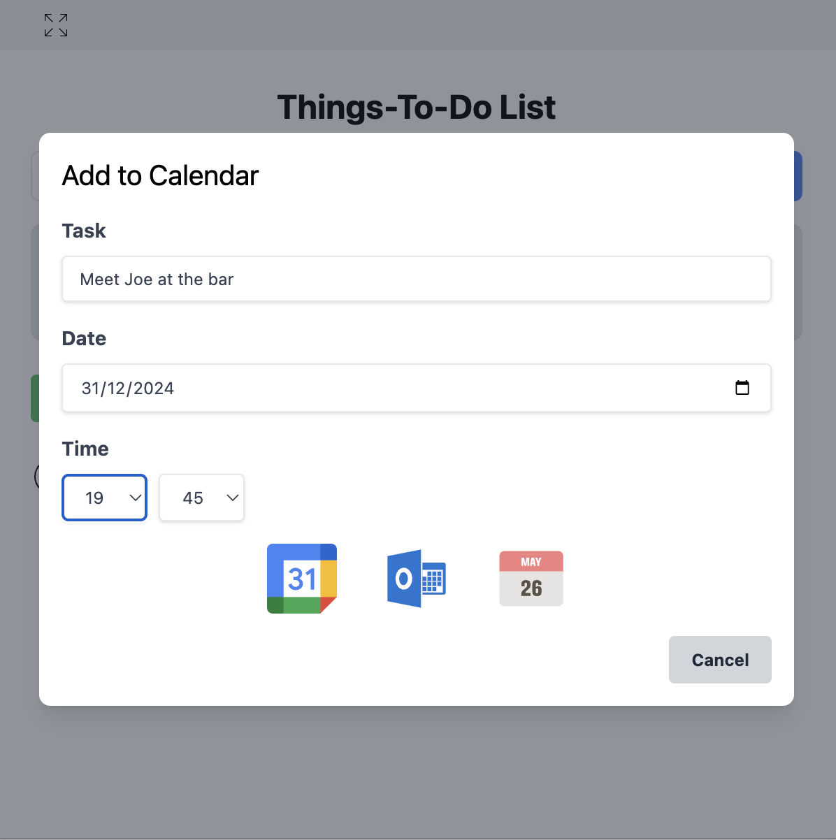 Calendar integration