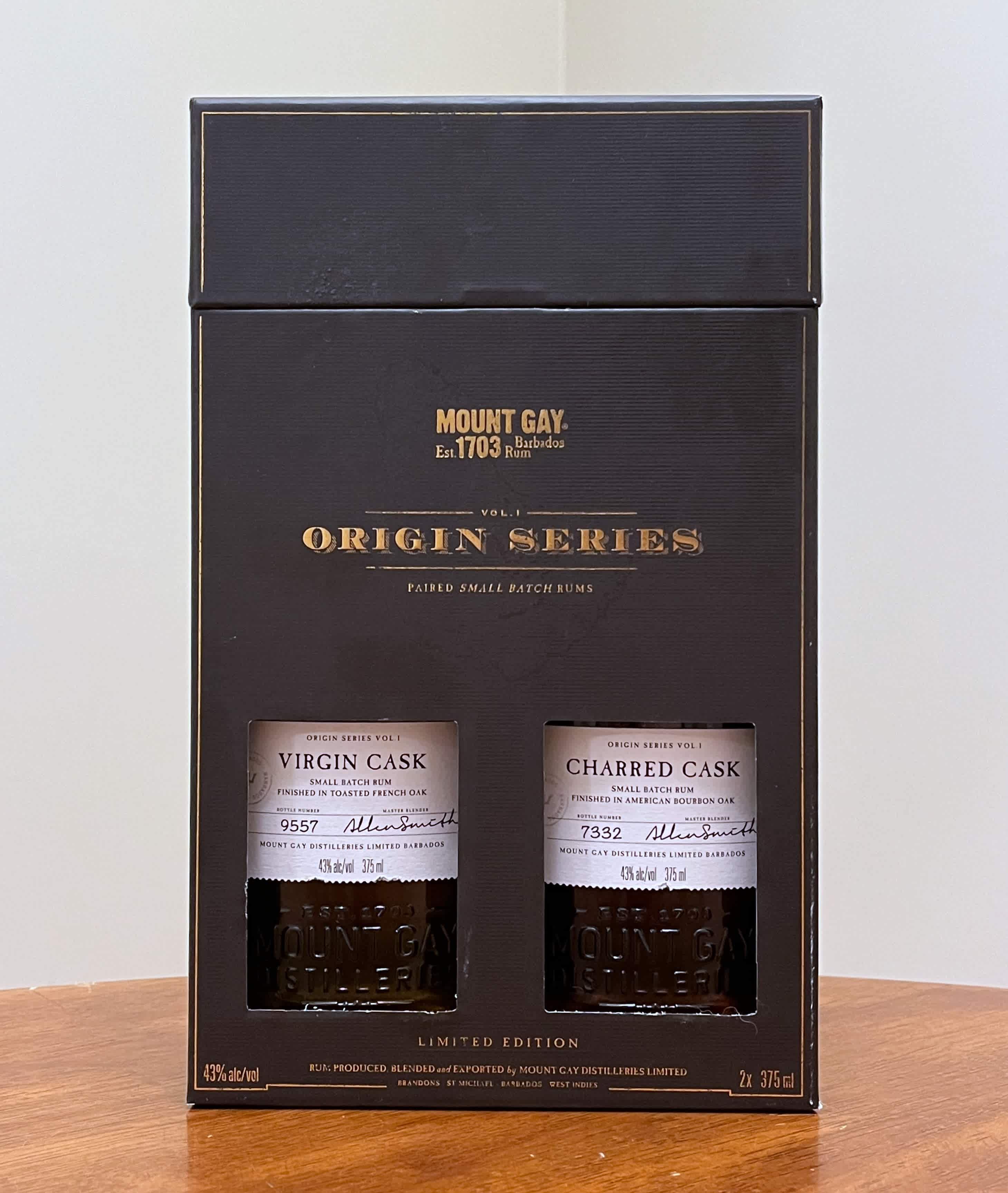 Mount Gay Origin Series Volume 1 gift box