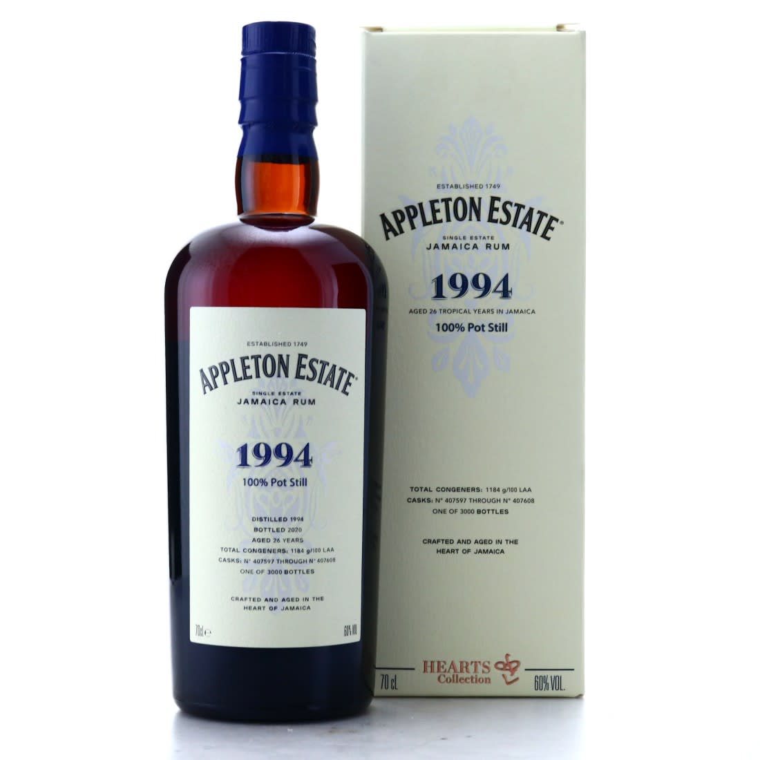 Appleton Estate Hearts Collection 1994 bottle and box, credit: Rum Auctioneer